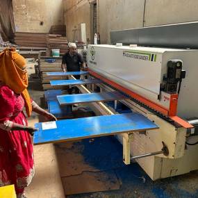 This is the PVC edge bending machine where we edge bend the MDF board from all sides in Meerut