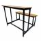 Brown And Black College Desk For Students With Iron Frame Manufacturers, Suppliers in Azamgarh
