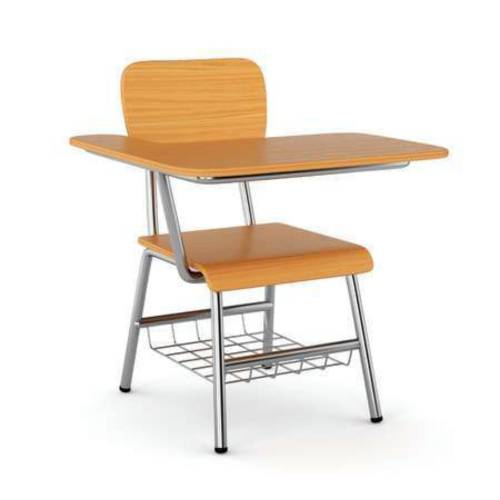 Capsule Pipe Desk One Seater Brown PLPB Board with Round Pipe Manufacturers, Suppliers in Muzhappilangad
