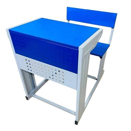 Mild Steel Single Seater Dual Desk Bench Blue And Grey Color Manufacturers, Suppliers in Sitapur