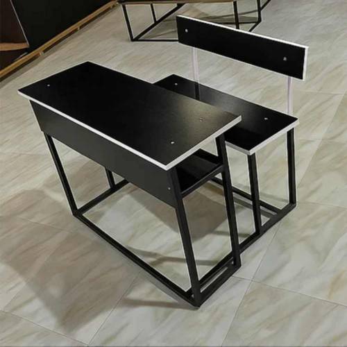 Modern Black Iron Dual Desk Bench For Schools And Colleges Manufacturers, Suppliers in Bilaspur