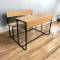 Premium Iron Dual Desk Bench Brown Color Two Seater Manufacturers, Suppliers in Bilaspur