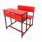 Stainless Steel Dual Desk Bench Three Seater Red Color Manufacturers, Suppliers in Panchkula