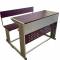 Two Seater Classroom Desk Bench with Dark Purple Table Top Manufacturers, Suppliers in Mavoor