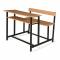 Two Seater School Desk Powder Coated MS Frame Light Brown Manufacturers, Suppliers in Bakhtiarpur