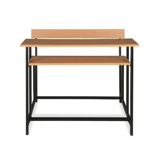 Two Seater School Desk Powder Coated MS Frame Light Brown Manufacturers, Suppliers in Bakhtiarpur